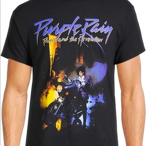 Prince Men's Purple Rain Revolution Graphic T-Shirt (Black)